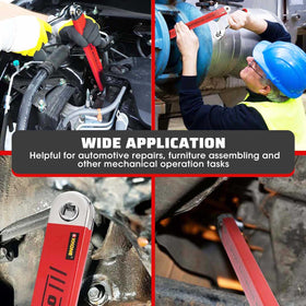 XKONE offset extension wrench in use under hood for hard-to-reach fasteners.