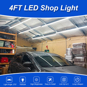 XLNYUUI LED shop light 270-degree emission for broad workspace lighting