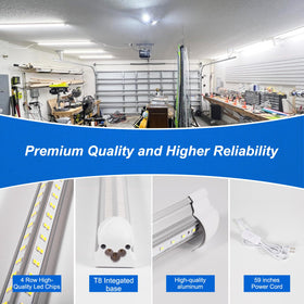 XLNYUUI LED shop light outputs 6500K daylight for precise tasks.