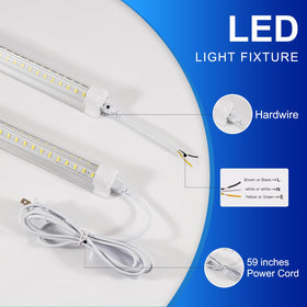 XLNYUUI LED shop light easy installation with plug-and-play setup