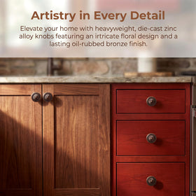 Xlroaafs bronze cabinet knob in kitchen upgrades any room.
