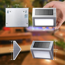 XLUX solar LED lights accent fence posts with weatherproof, subtle illumination along the perimeter.