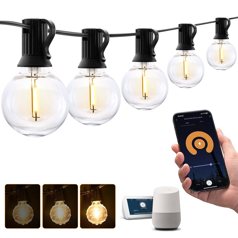 XMCOSY patio lights 50ft illuminate outdoor spaces