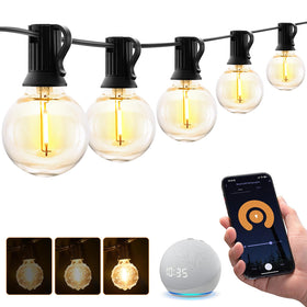 XMCOSY+ 75ft G40 globe outdoor lights brighten patios with a warm, inviting glow.