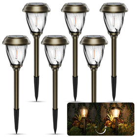 XMCOSY+ bubble glass pathway light for safe walkways with decorative glow