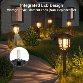 XMCOSY+ crystal-textured glass detail adds warm glow along walkways.