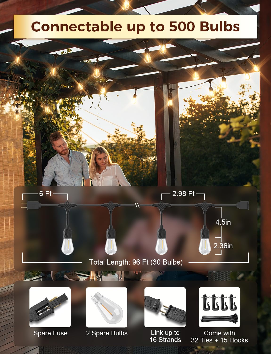 XMCOSY+ end-to-end connection supports up to 500 bulbs for large spaces.