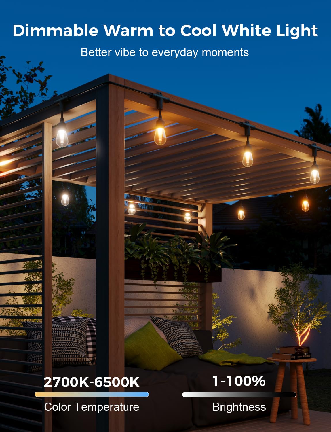 XMCOSY+ IP65 waterproof bulbs built for durable outdoor use.