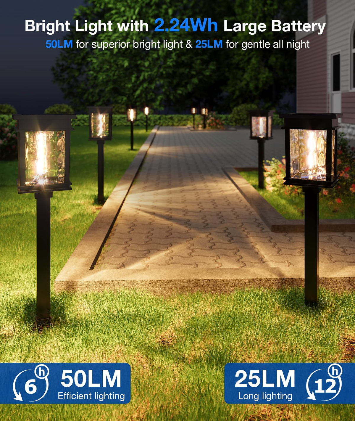 XMCOSY+ IP65 weatherproof pathway light withstands rain and dust.