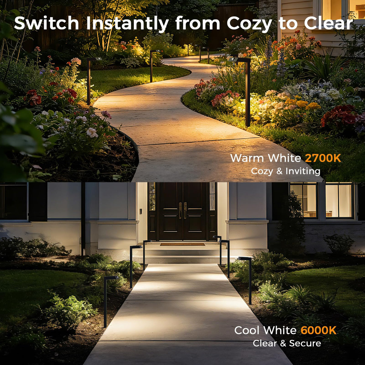 XMCOSY+ motion sensor lights detect activity for added security and convenience