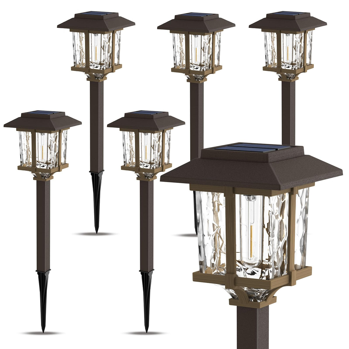 XMCOSY+ IP65 outdoor light shining on a driveway at night.