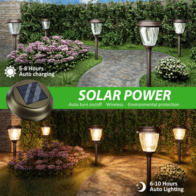 XMCOSY+ seeded glass starburst pattern adds decorative garden lighting.