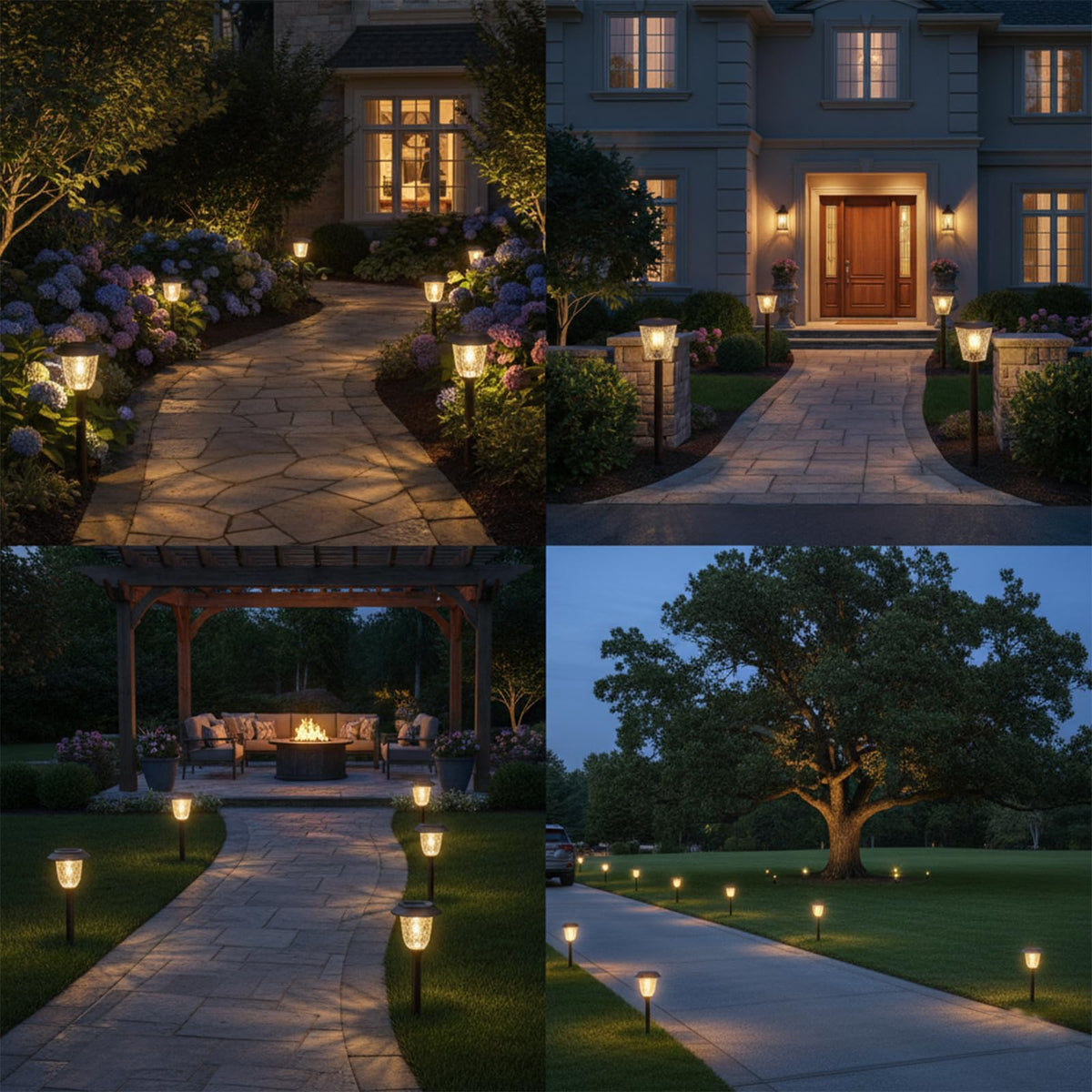 XMCOSY+ six-pack outdoor lights providing consistent yard ambience