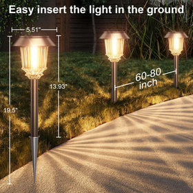 XMCOSY+ warm white glow demonstrates 360° sparkle across yard and walkway.