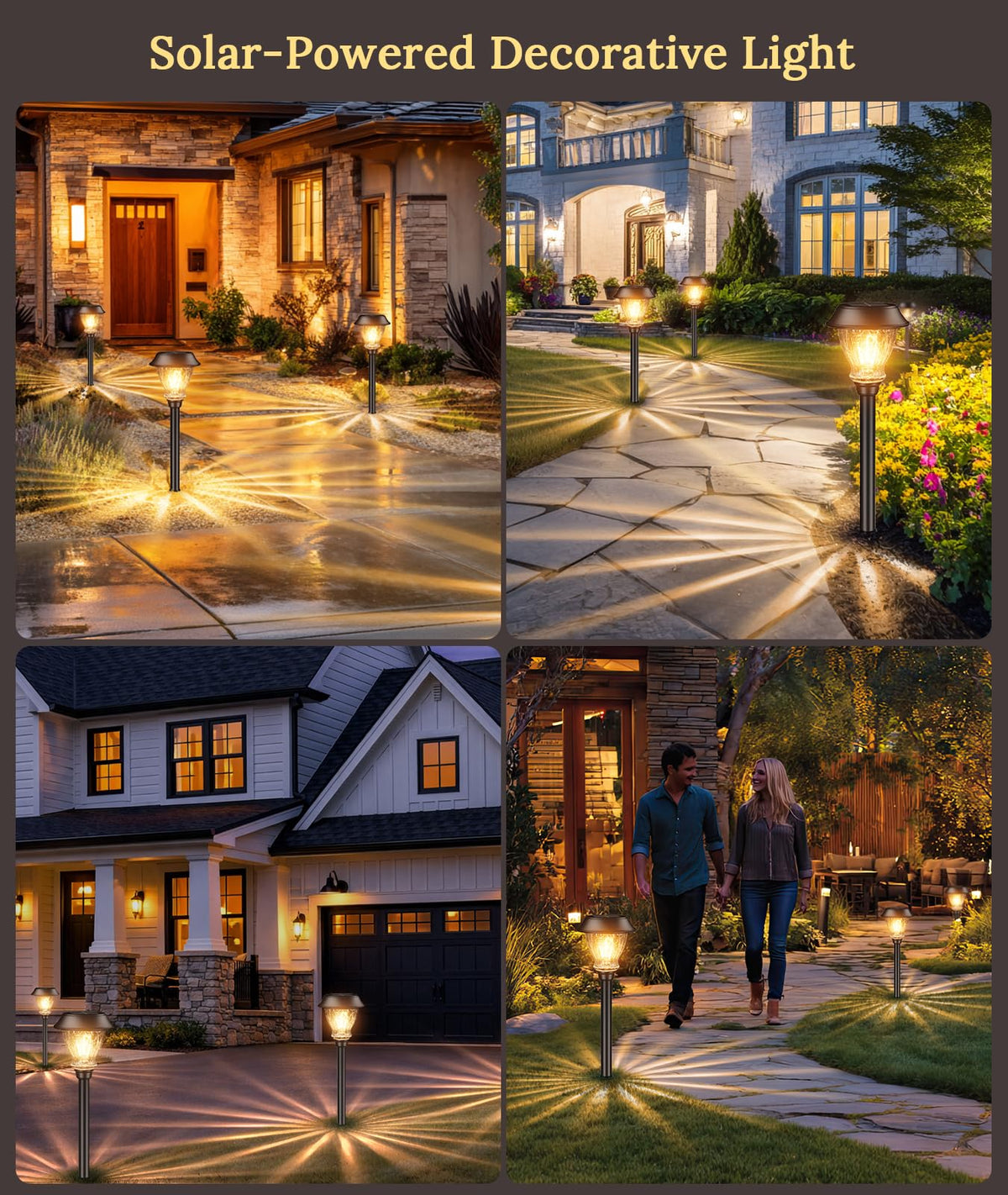 XMCOSY+ outdoor lights provide warm ambient glow for patio or yard
