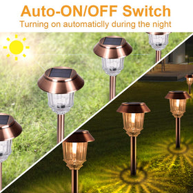 XMCOSY+ waterproof yard lights endure rain and dust for year-round garden lighting.