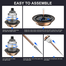 XMCOSY+ upgraded aluminum ground spikes ensure sturdy, corrosion-resistant installation.