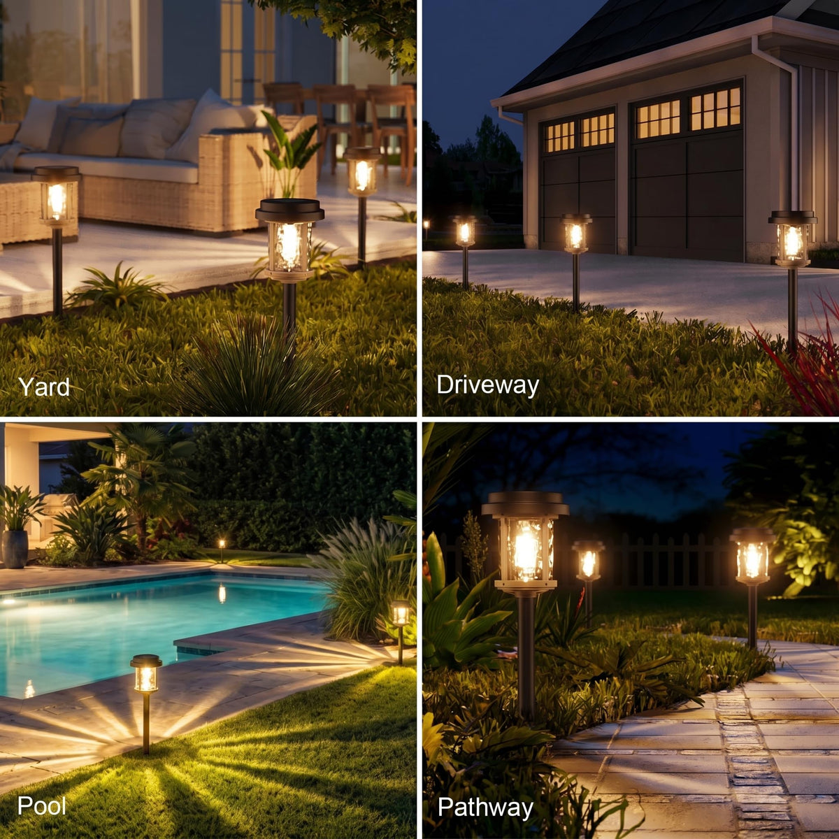 XMCOSY+ lights illuminate garden borders and driveway edges