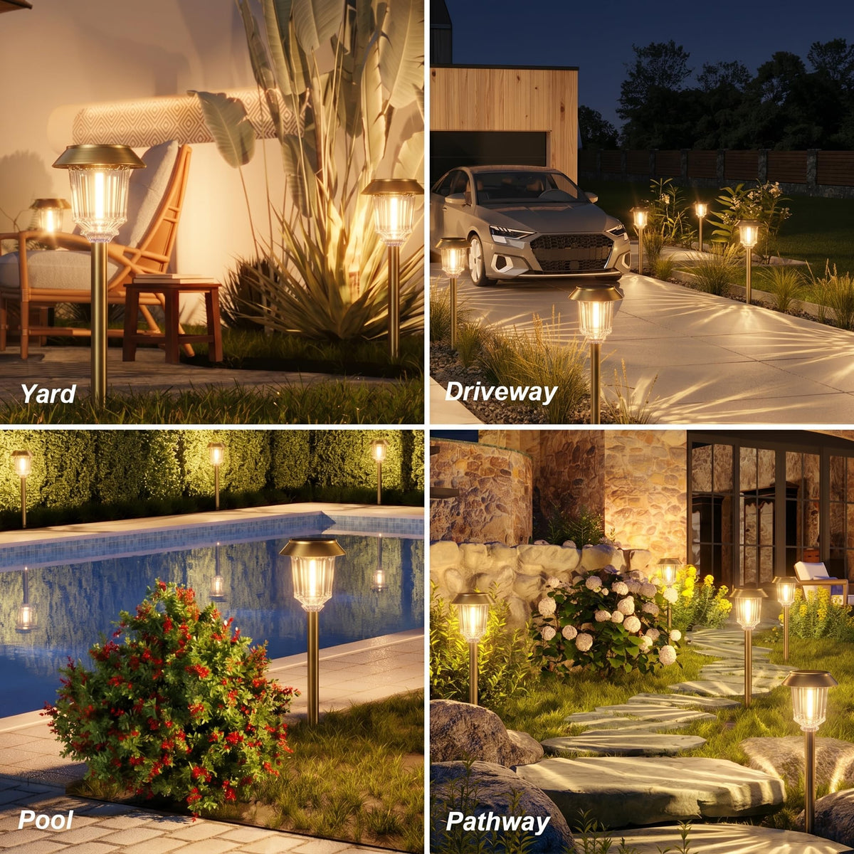 XMCOSY+ easy-install bronze light with stake for quick curb appeal