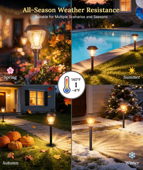 XMCOSY+ crackled glass lens creates vintage-style glow for garden evenings