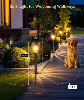XMCOSY+ 6-pack set creates balanced curb appeal along walkways