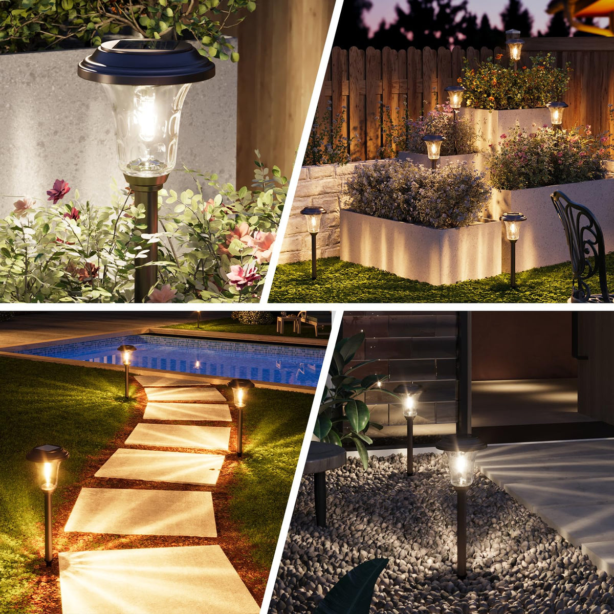 XMCOSY+ versatile placement for yard, path, garden, and ambient landscape lighting.