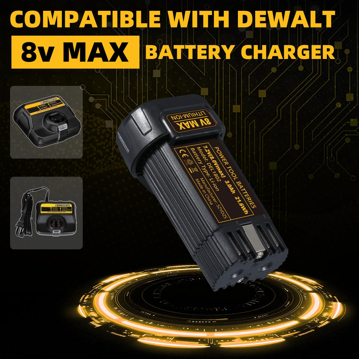 Xmenany 3000mAh battery with protection circuit in use.
