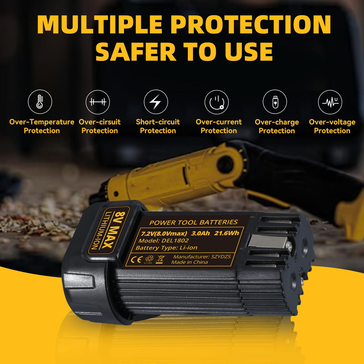 Xmenany 3000mAh battery compatible with DCF680N1 and DW4390 devices.