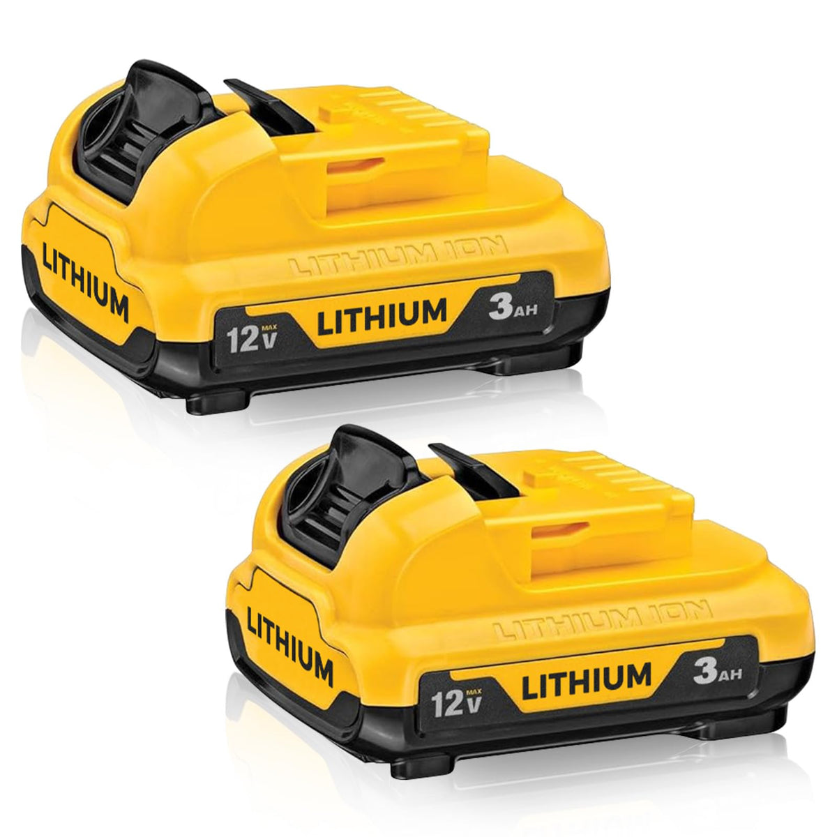 Xmenany DCB120 3.0Ah battery front view for quick on-tool replacement