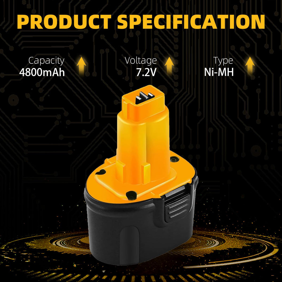 Xmenany DW9057 2-pack side-by-side batteries demonstrate convenient replacement.