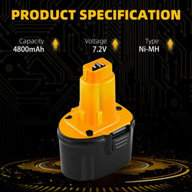 Xmenany DW9057 2-pack side-by-side batteries demonstrate convenient replacement.