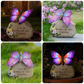 XMHBCSM two-light modes offer steady or flashing illumination for gardens.