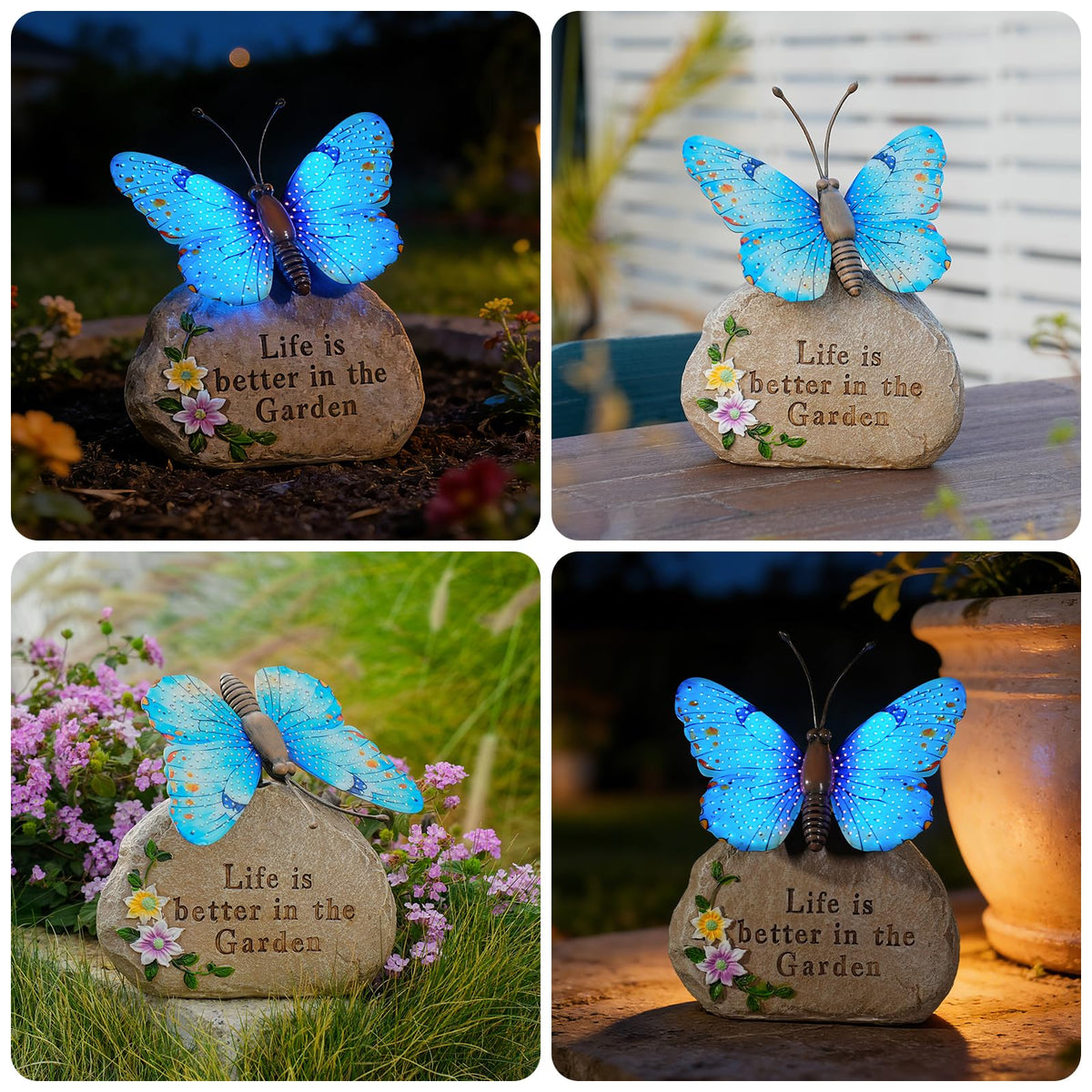 XMHBCSM blue butterfly statue suitable as front door decoration