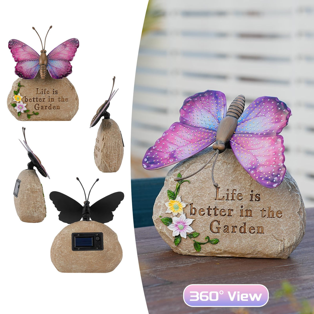 XMHBCSM solar-powered butterfly lights provide effortless evening decor.