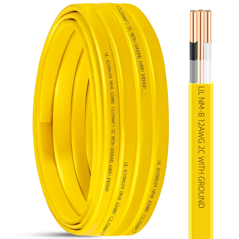 XMK 25ft NM-B 12/2 wire with ground coil for indoor residential wiring.