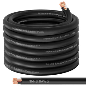 XMK 50ft NM-B 8/3 wire with ground for reliable indoor power distribution.