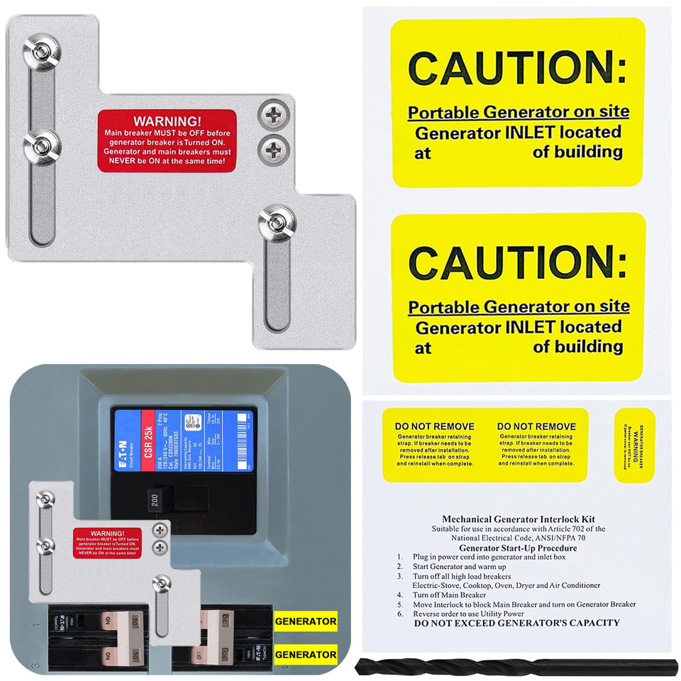 XMK generator interlock kit on CH tan main area for safe backfeed