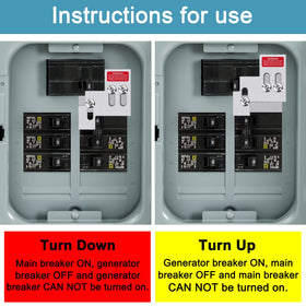 XMK generator interlock kit contents include plate, screws, drill bit, and labels.