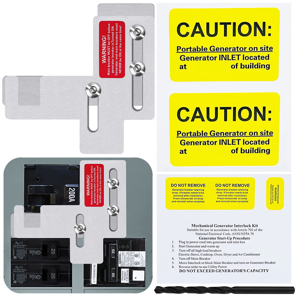 XMK generator interlock kit main panel compatibility for Siemens/Murray panels enhances safety.