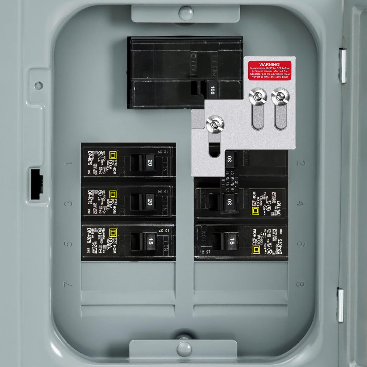 XMK outdoor installation setup on a Square D panel for outdoor use.