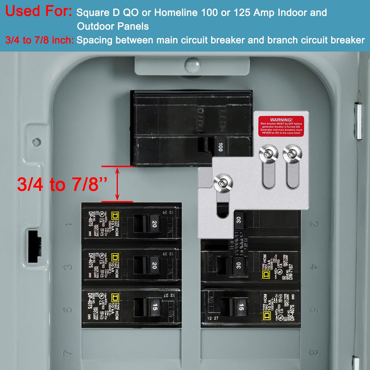 XMK generator interlock kit packaging with complete parts for quick setup.