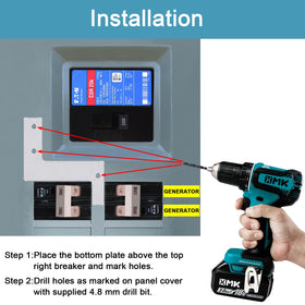Instruction sheet detailing interlock installation steps