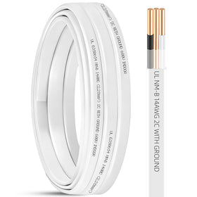 XMK NM-B 14/2 with ground 10ft wire on spool for indoor use.
