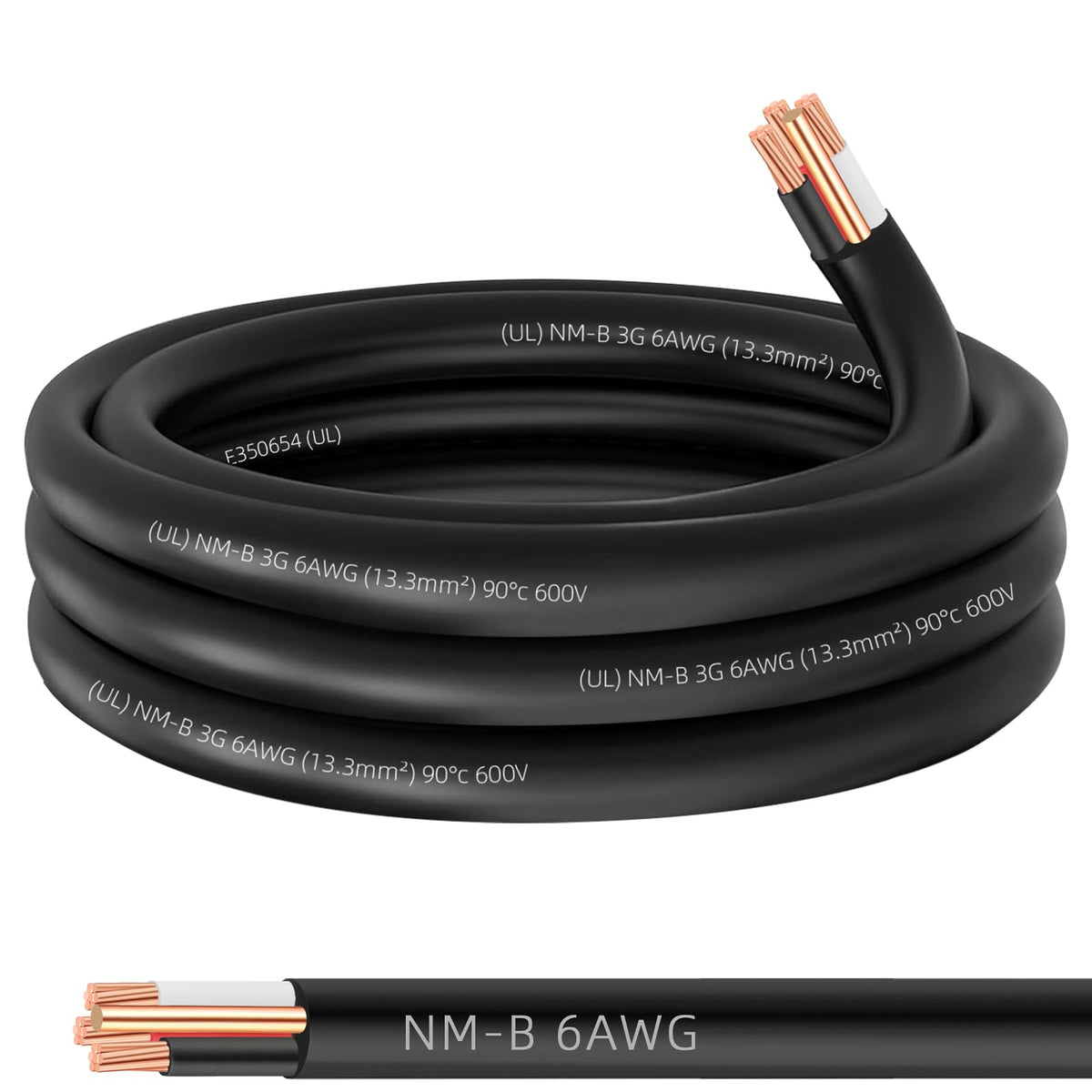XMK NM-B 6/3 cable with ground for reliable residential wiring projects