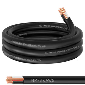 XMK NM-B 6/3 cable with ground for reliable residential wiring projects
