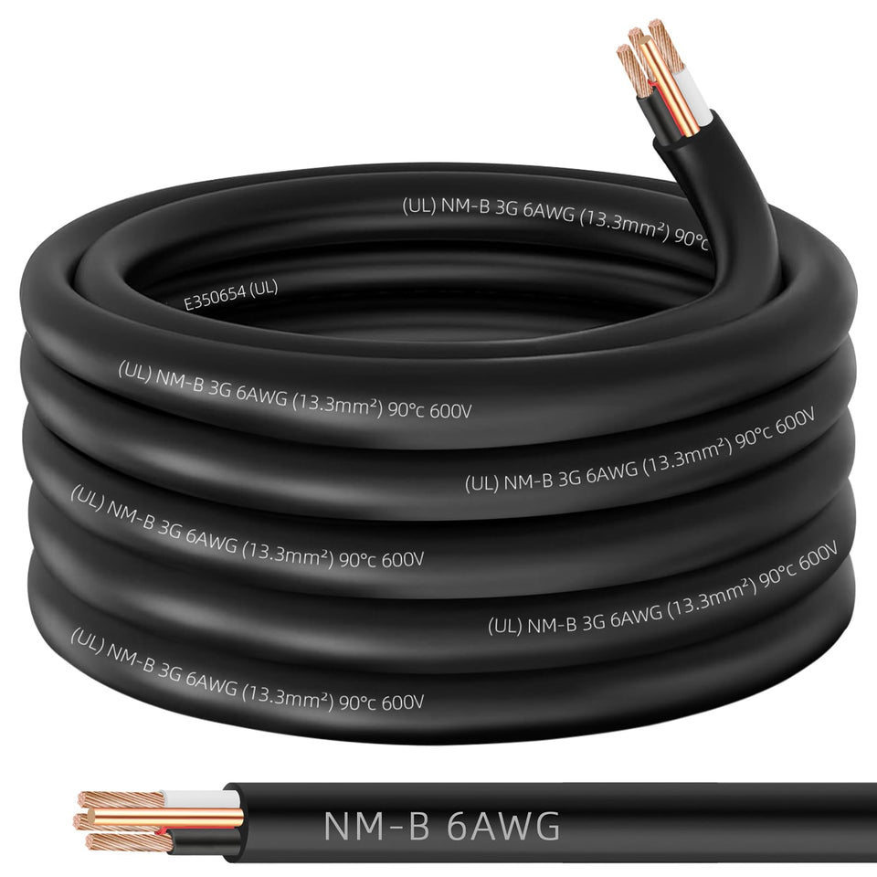 XMK NM-B 6/3 wire with ground 25ft ready for indoor wiring