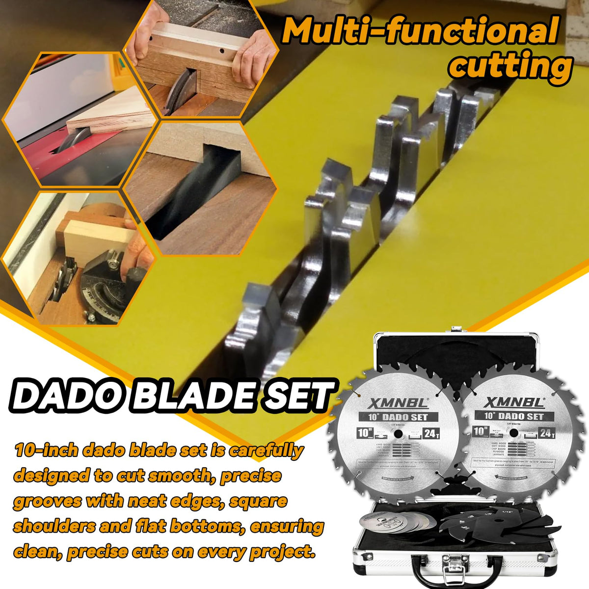 Xmnbl Dado double-wing sharpeners maintain sharp edges for accurate dados