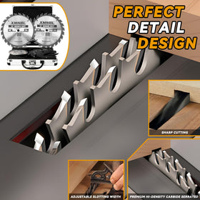 Xmnbl Dado TiCo carbide coating minimizes buildup and cools cuts