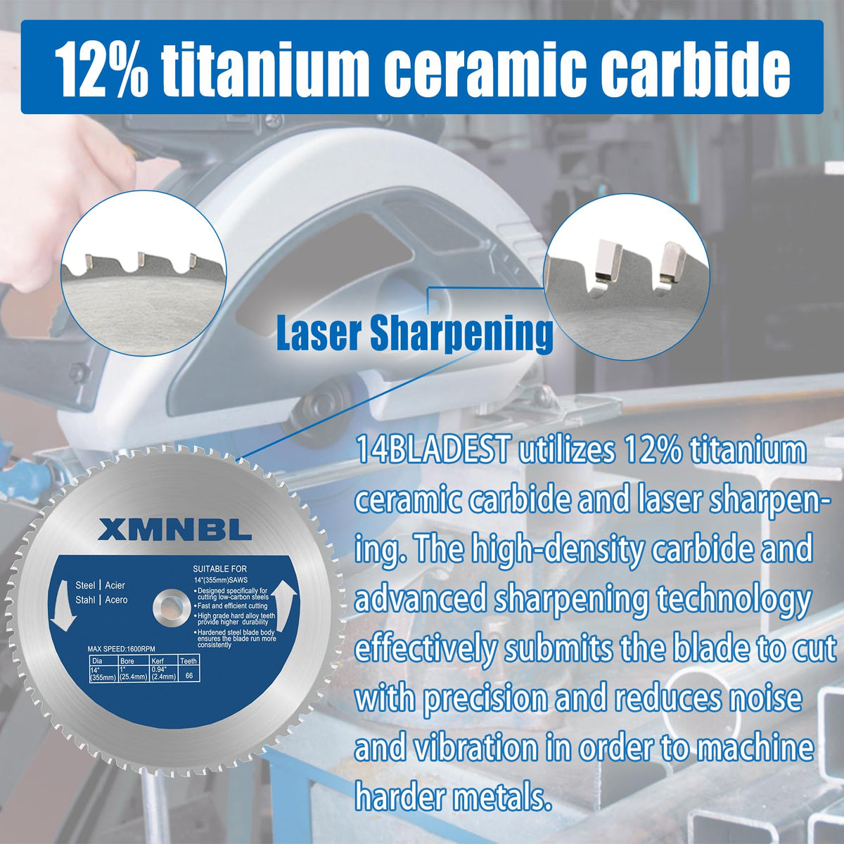 Xmnbl 1-inch mandrel blade for easy mounting and operation.