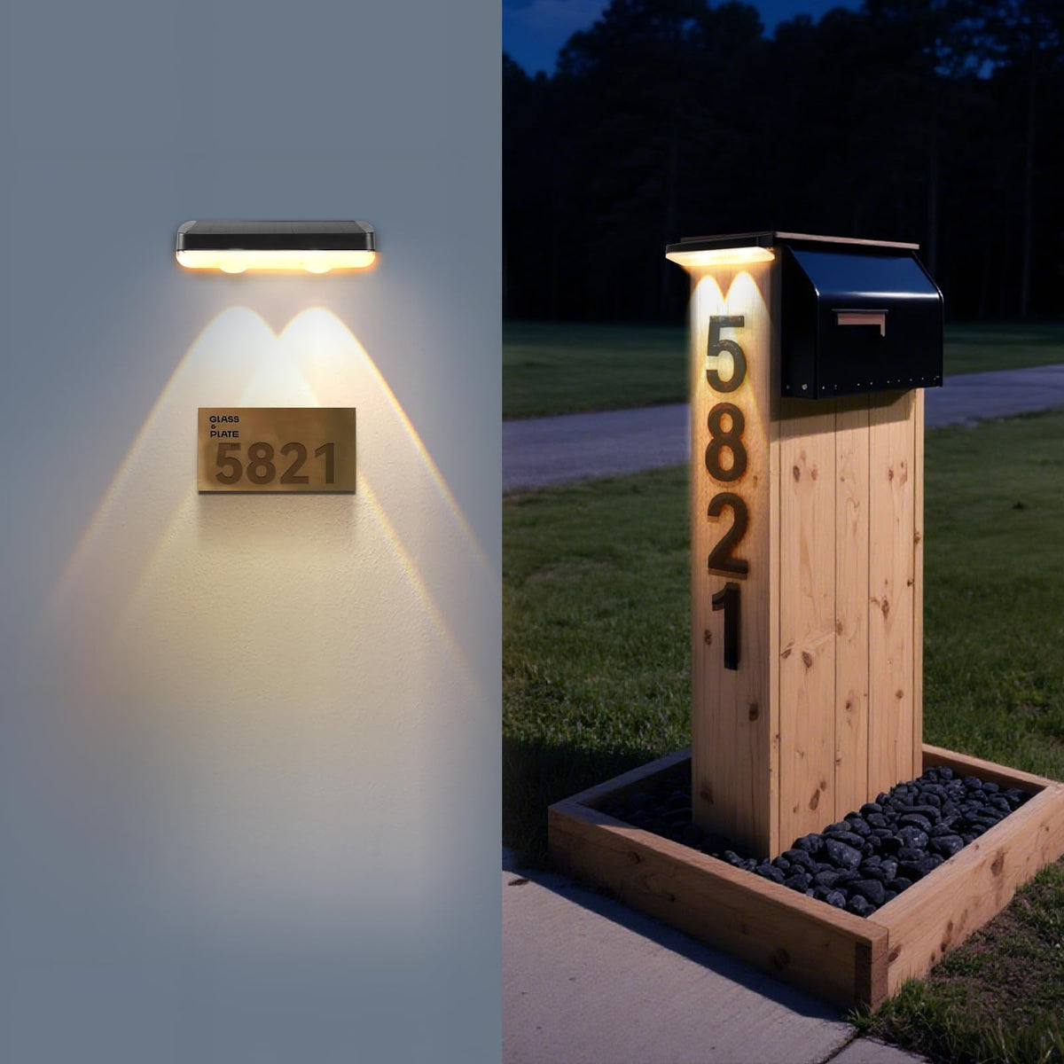 XmnSoly wall light installation on wood or metal surfaces with included screws.